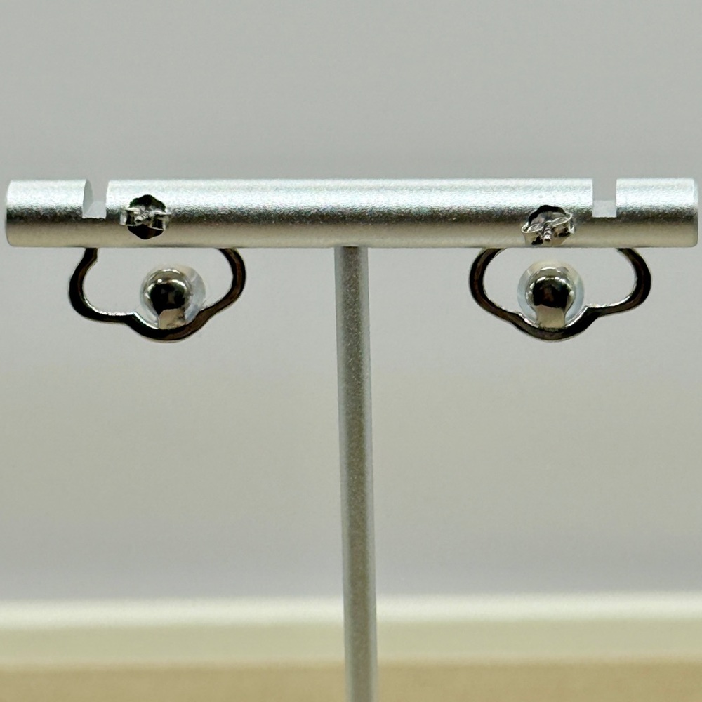 Silver Cloud Earrings With Iridescent Madagascar … - image 5